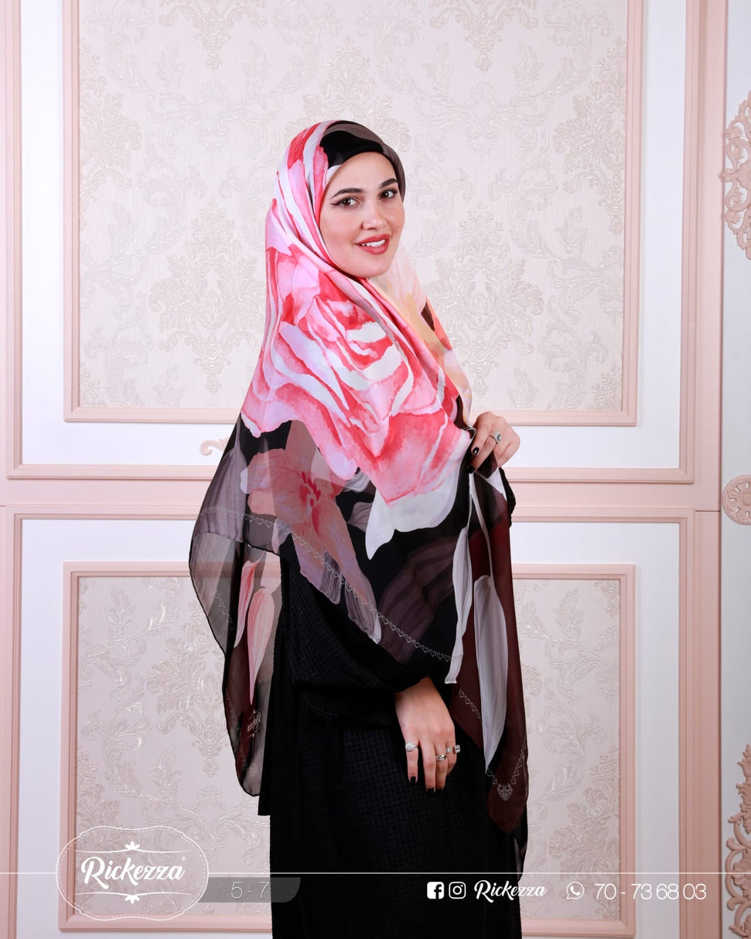 Rose Silk Scarf